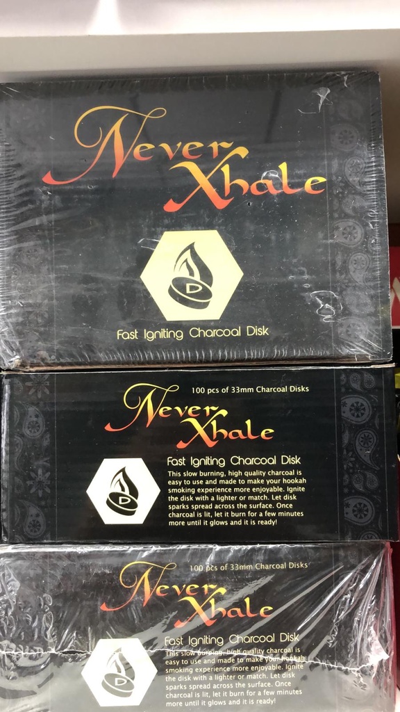 Never Exhale 33MM Hookah Charcoal
