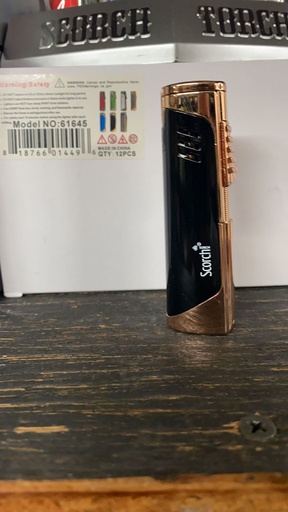 to496 Scorch Triple torch tower metallic see-thru butane